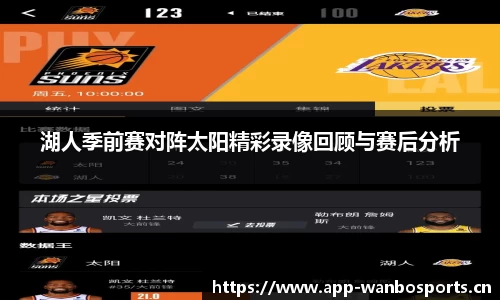 湖人季前赛对阵太阳精彩录像回顾与赛后分析